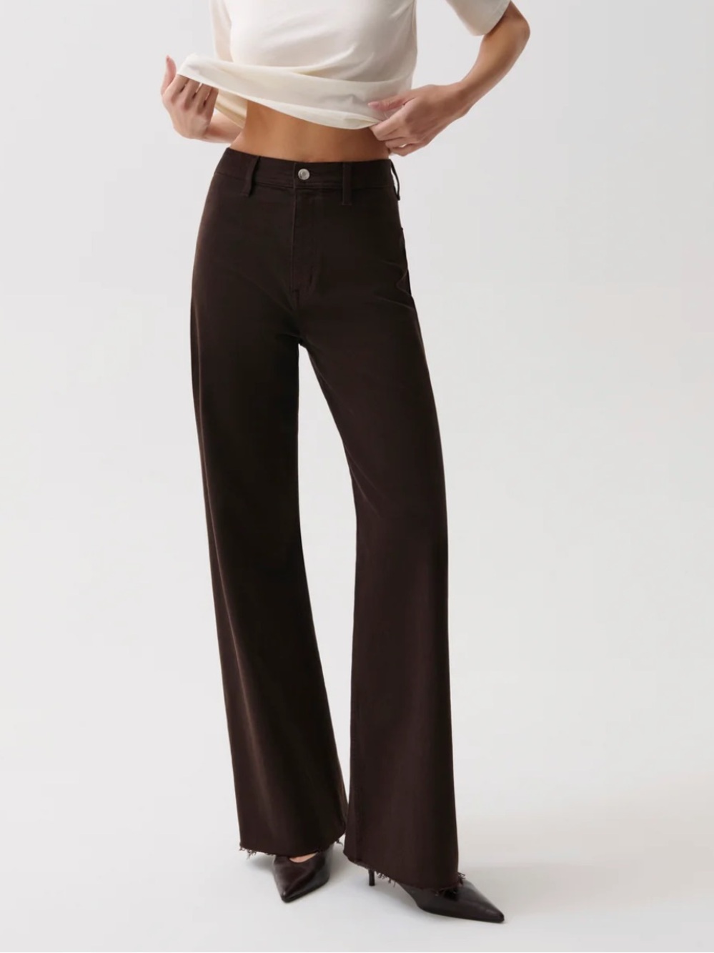 Pistola Penny High-Rise Wide-Leg Women's Jeans in Mocha 24